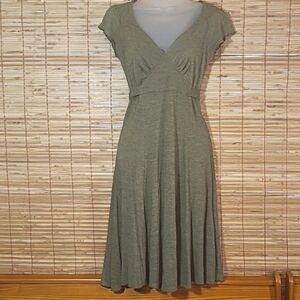 Wool Blend Tie Back Day Dress